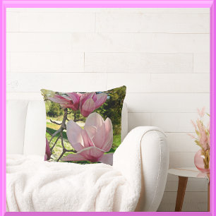Almofada Delicar Cor-de-Rosa Magnolia Foto Floral