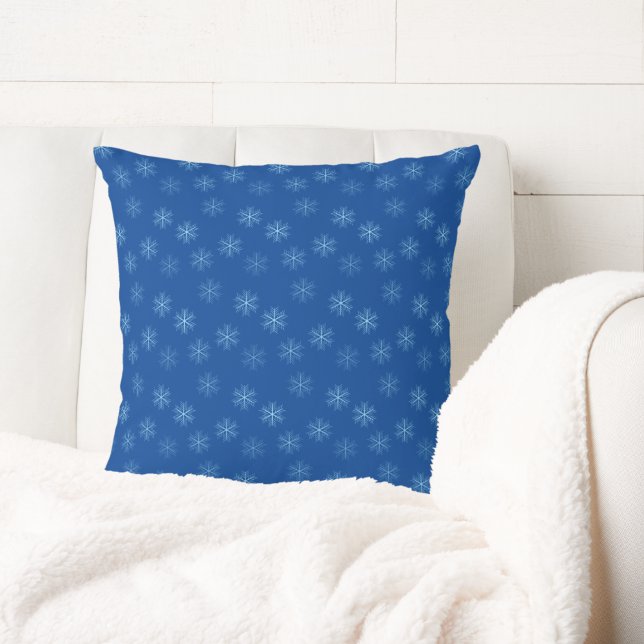 Almofada Delicar flocos de neve padrão de Natal de inverno (Criador carregado)