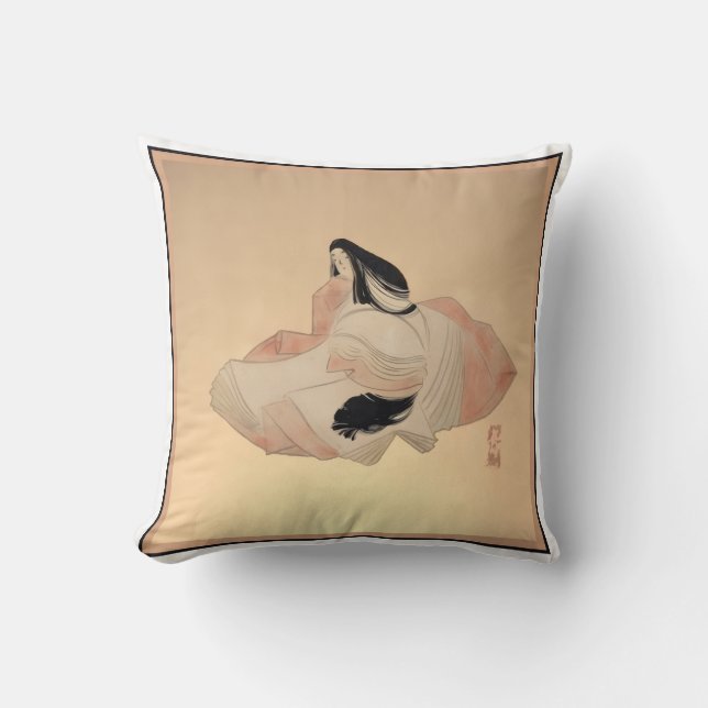 Almofada Delicate Ancient Japanese Print on Pillow (Frente)