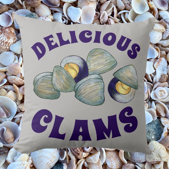 Almofada Delicioso New England RI Steamed Clambake (Delicious clams pillow)