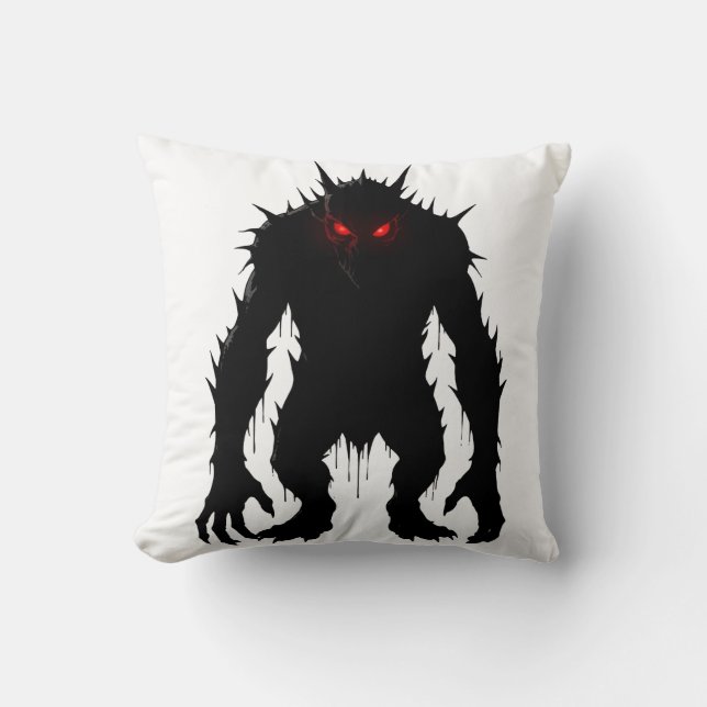 Almofada Demônio das Sombras Monstro Olhos Vermelhos Terror (Frente)