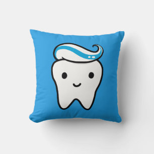 Almofada Dente de corte com pasta de dente   Funny Molar