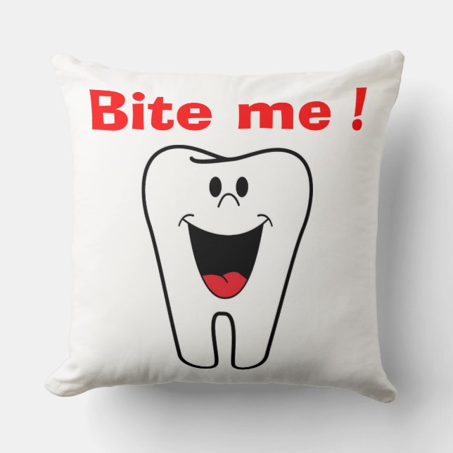 ALMOFADA DENTE "MORDE-ME" (Frente)