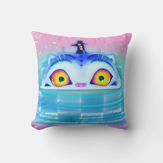 Almofada Derpy Tiger K Pop Throw Pillow (Frente)