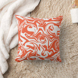 Almofada Derramar - Laranja e Branco