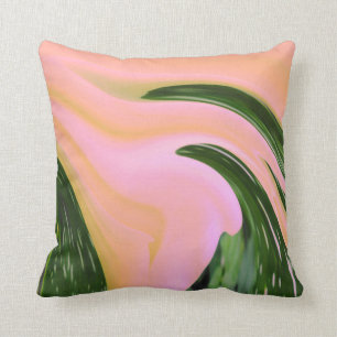 Almofada Descanse o lance, rosa do pêssego, pintura