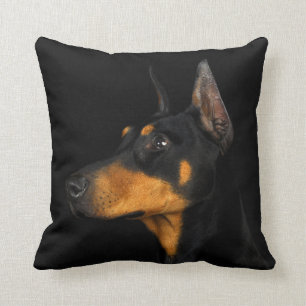Almofada Descanso preto e tan do Pinscher do Doberman