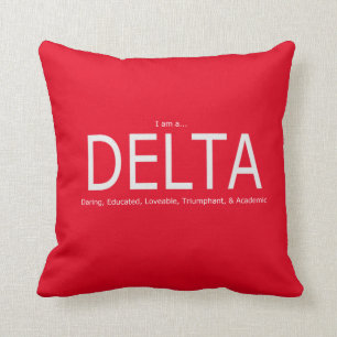 Almofada Descrição do delta - vermelho