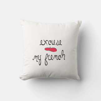 Almofada Desculpe meu francês com Beret