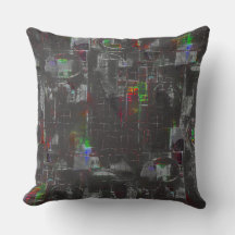 Desenho abstrato colorido em noite escura sob juta