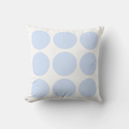 Almofada Desenho Abstrato de Círculo em Branco e Azul Bebê