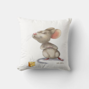 Almofada Desenho Adorável de Rato e Queijo