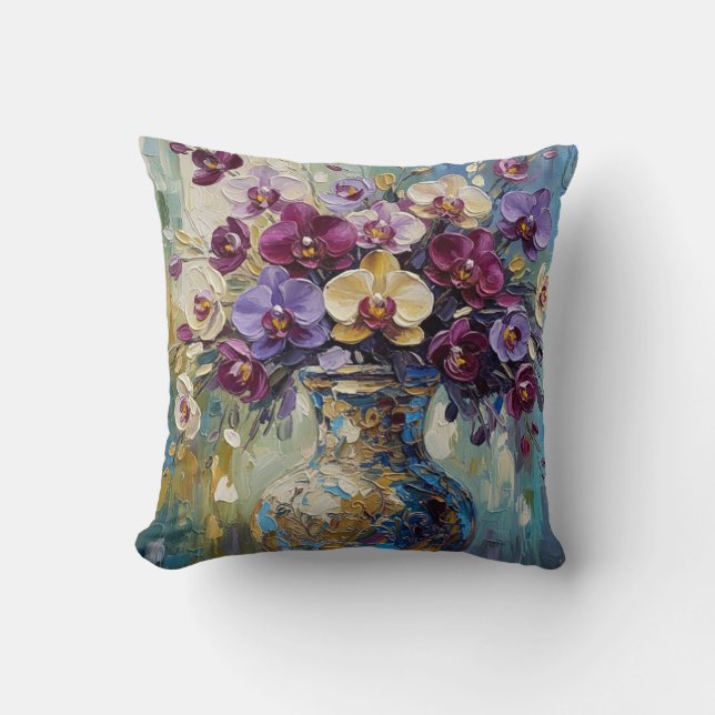 Almofada Desenho Artístico de Flores (Frente)