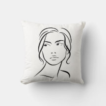 Desenho da face de uma mulher de linha 4