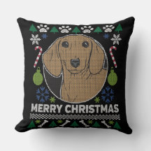 Desenho De Cão De Suor De Natal Feio Dachshund