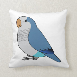 Almofada Desenho de cartografia de papagaio azul-liso