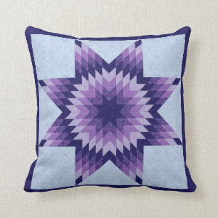 Almofada Desenho de Colcha Blue Lone Star