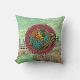 Almofada desenho de emblema de frango