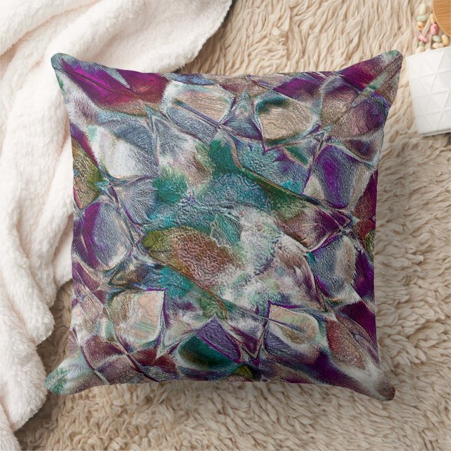 Almofada Desenho de flores pouco visível em estilo muito po (Cobertor)