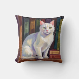 Almofada Desenho de Gato Branco