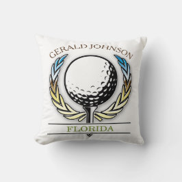 Almofada Desenho de Golfe com Grinalda