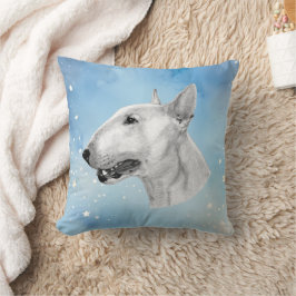 Almofada Desenho de lápis Bull Terrier