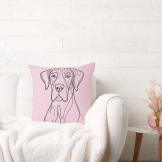 Almofada Desenho de linha do Great Dane 