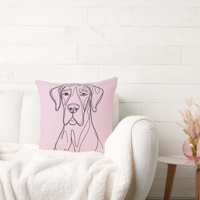 Almofada Desenho de linha do Great Dane  (Sofá)