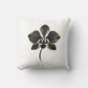 Almofada Desenho de Linha Orquídea - Design Floral