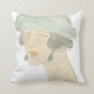 Almofada Desenho de Moda Flapper - Retrato