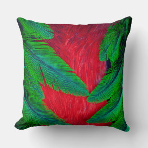Almofada desenho de pena de quetzal resplandecente