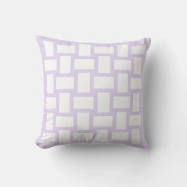 Almofada Desenho de Tear Lilás Roxo e Branco