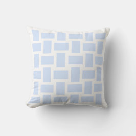 Almofada Desenho de Tear Pastel Branco e Azul Bebê
