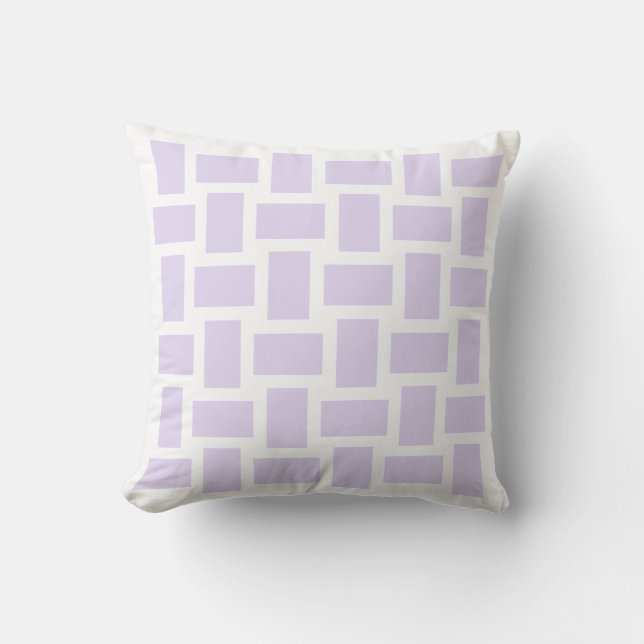 Almofada Desenho de Tear Roxo Lilás e Branco (Frente)