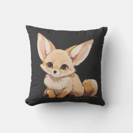 Almofada Desenho de uma Fennec, Raposa do Deserto, no estil