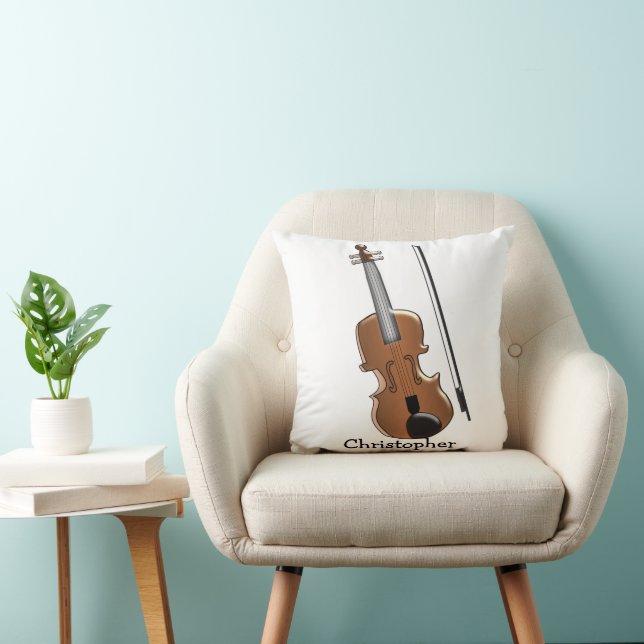 Almofada Desenho de Violino Personalizado (Cadeira)
