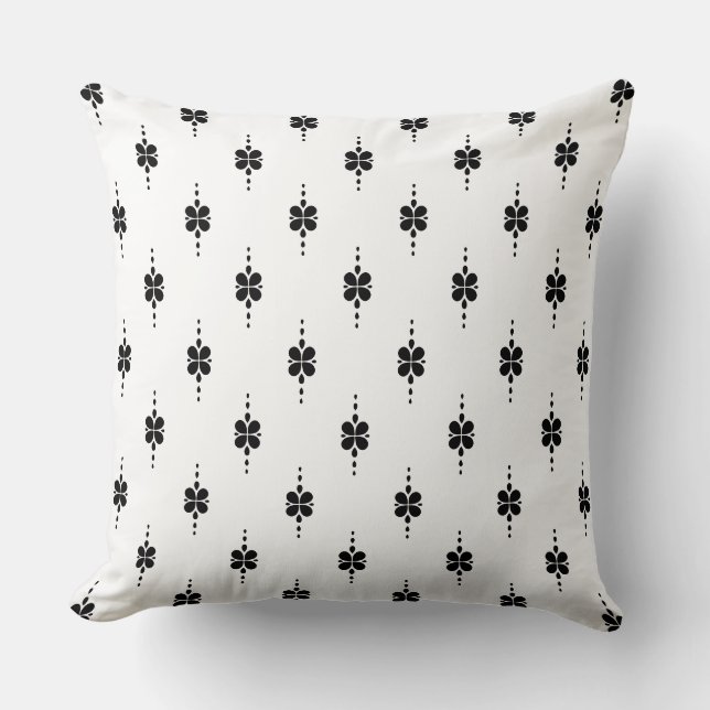Almofada Desenho Decorativo Preto e Branco (Frente)
