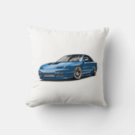 Almofada desenho do carro azul 240sx 