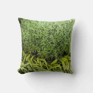 Almofada Desenho do verde de musgo com o travesseiro da