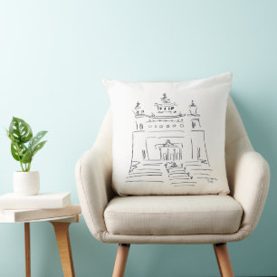Almofada Desenho esboço templo budista