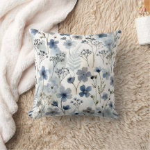 Desenho Floral Azul Esquecido Orgânico Aconchegant