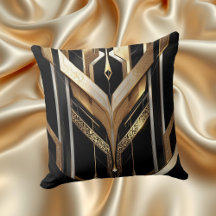 Desenho Geométrico Preto Dourado Art Déco