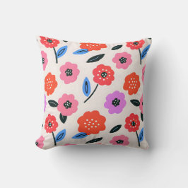Almofada Desenho Han de padrão de flores