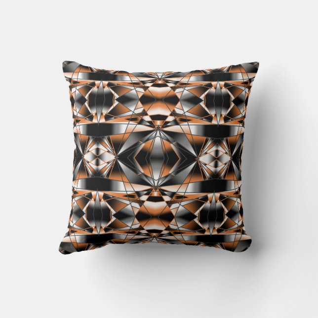 Almofada Desenho mecânico de preenchimento de cor gradiente (Verso)