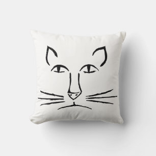 Almofada Desenho Mínimo do Gato de Arte