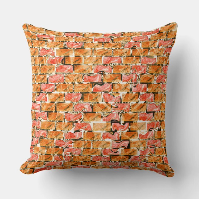 Almofada Desenho no estilo tijolos com tom de brilho (Frente)