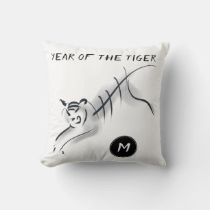 Almofada Desenho Original5 Monograma de Ano de Tigre Chinês