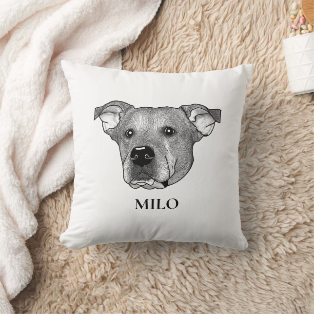 Almofada Desenho Personalizado Da Mão Do Cachorro (Cobertor)