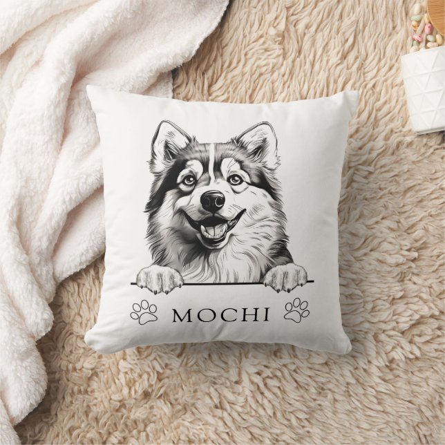 Almofada Desenho Personalizado Da Mão Pomsky Dog (Cobertor)