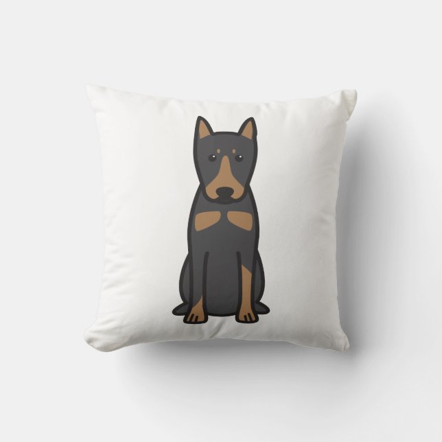 Almofada Desenhos animados alemães do cão do Pinscher (Frente)